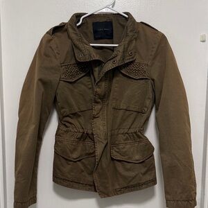 Zara Brown Studded Jacket